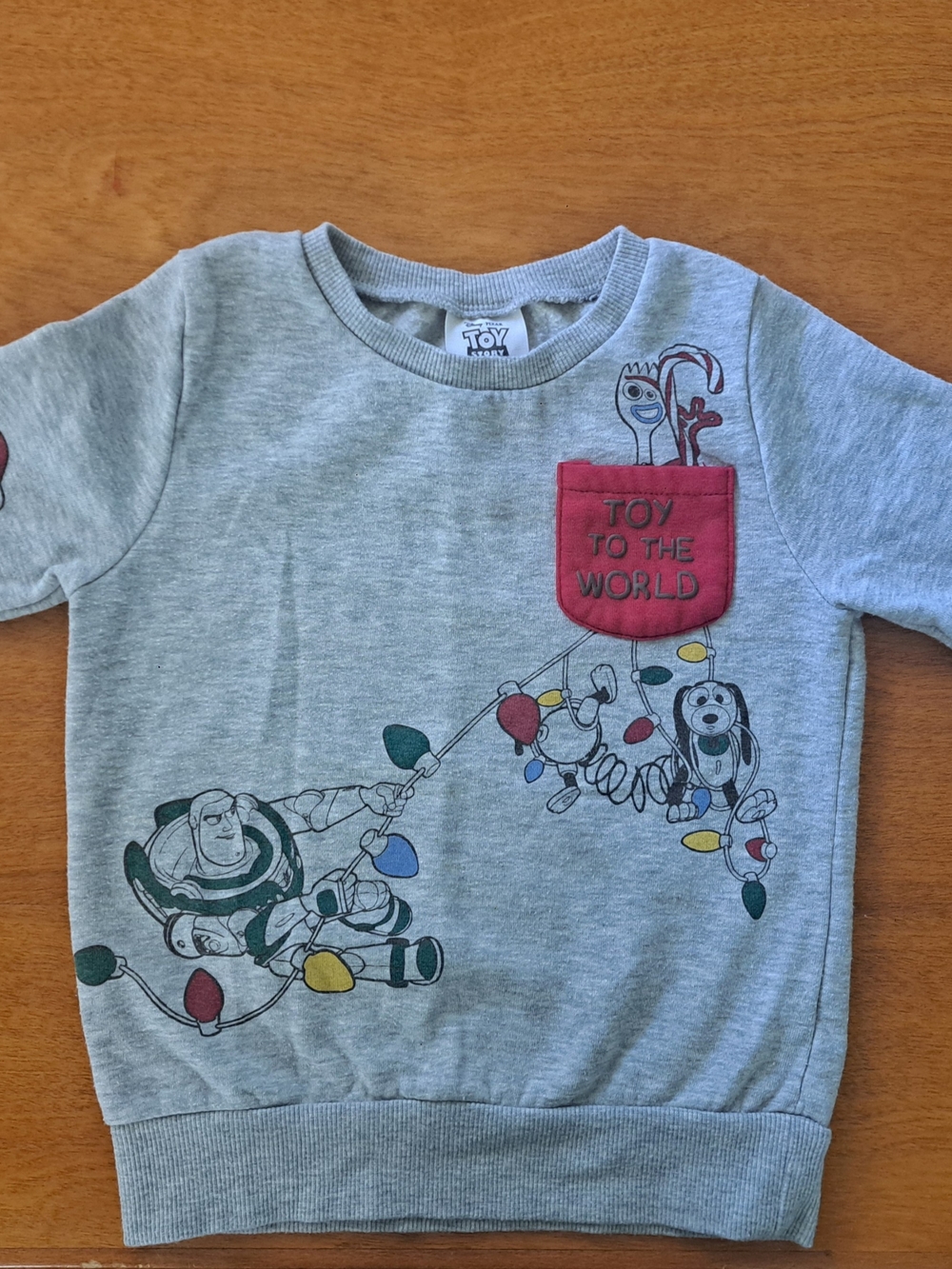 Disney Toy Story Grey 'Toy to the World' Kids Sweatshirt